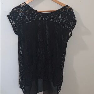 Zara black lace top